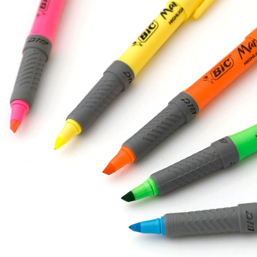 蛍光ペン 蛍光マーカー BIC ビック マーキングハイライターグリップ かわいい ピンク 黄色 | HIGHTIDE | 08