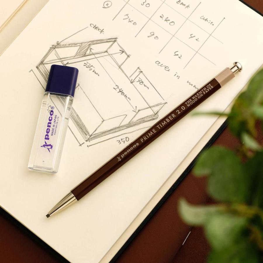 シャープペンシル penco ペンコ プライムティンバー シャーペン 芯ホルダー B 大人の鉛筆 製図 2mm 太い | penco