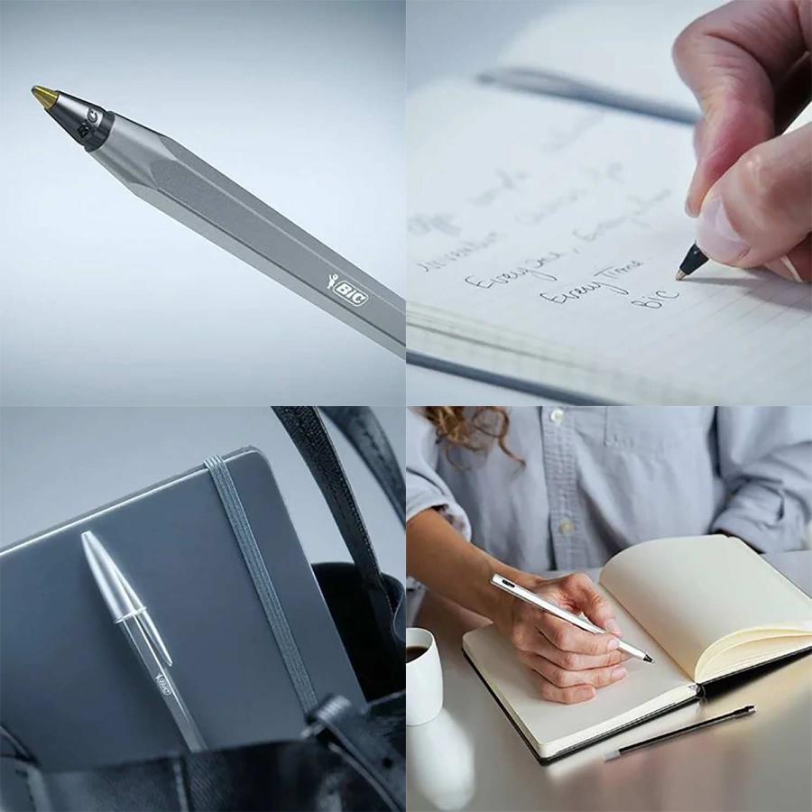 ボールペン BIC Cristal ReNew 1.0 ビック クリスタルリニュー 1.0 1.0mm 黒 油性 手帳 かわいい おしゃれ 筆記具 文房具 ギフト プレゼント | BIC | 13