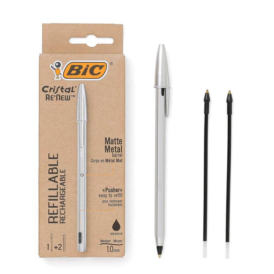 ボールペン BIC Cristal ReNew 1.0 ビック クリスタルリニュー 1.0 1.0mm 黒 油性 手帳 かわいい おしゃれ 筆記具 文房具 ギフト プレゼント｜htdd｜09