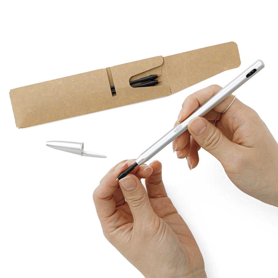 ボールペン BIC Cristal ReNew 1.0 ビック クリスタルリニュー 1.0 1.0mm 黒 油性 手帳 かわいい おしゃれ 筆記具 文房具 ギフト プレゼント | BIC | 09