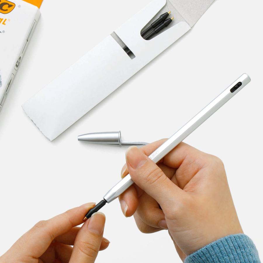 ボールペン BIC Cristal ReNew 1.0 ビック クリスタルリニュー 1.0 1.0mm 黒 油性 手帳 かわいい おしゃれ 筆記具 文房具 ギフト プレゼント | BIC | 09