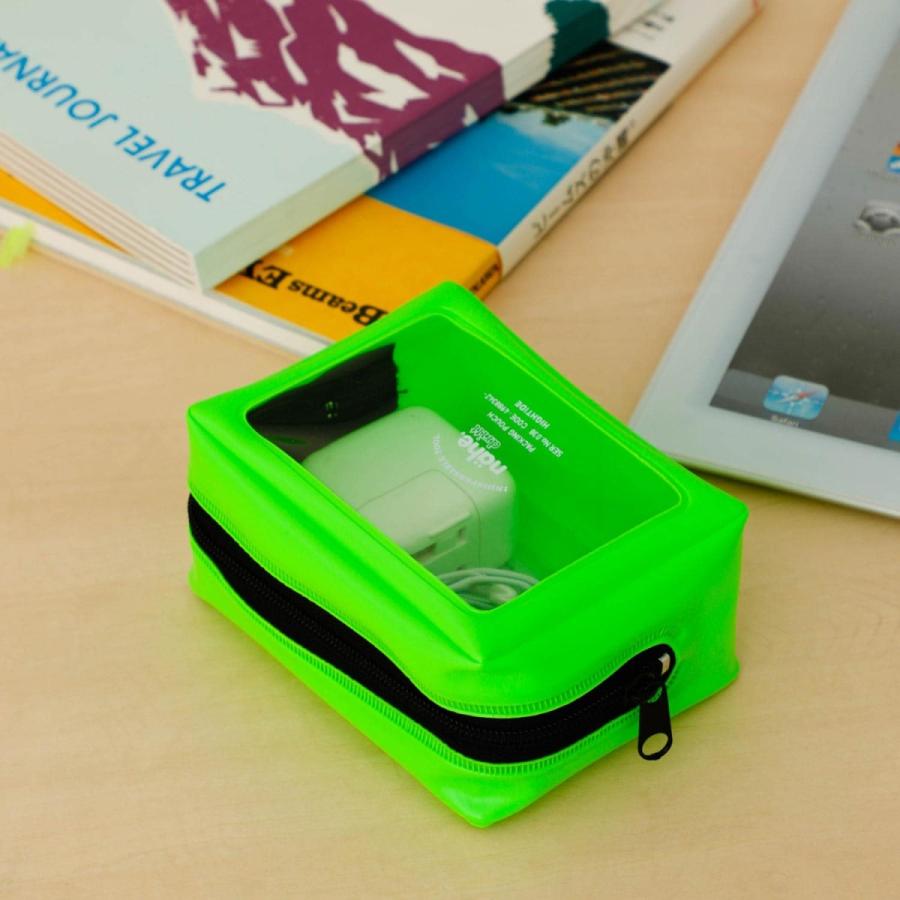 nahe パッキングポーチ ネオン SS トラベルポーチ 旅行 化粧 メイク ミニ クリアケース 小物入れ 透明 ぬいぐるみ ぬいポーチ 持ち運び | nahe | 12
