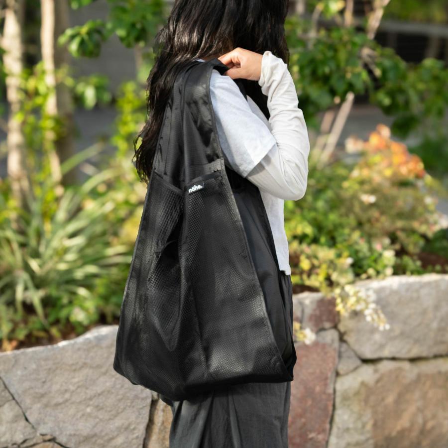 エコバッグ 大容量 折りたたみ nahe ネーエ ショッパー L サブバッグ マルシェバッグ コンパクト 肩掛け メンズ おしゃれ ジム スポーツ 温泉 | nahe | 17