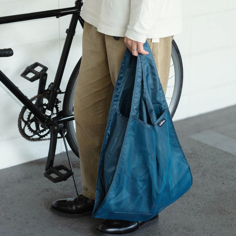 エコバッグ 大容量 折りたたみ nahe ネーエ ショッパー L サブバッグ マルシェバッグ コンパクト 肩掛け メンズ おしゃれ ジム スポーツ 温泉 | nahe | 22