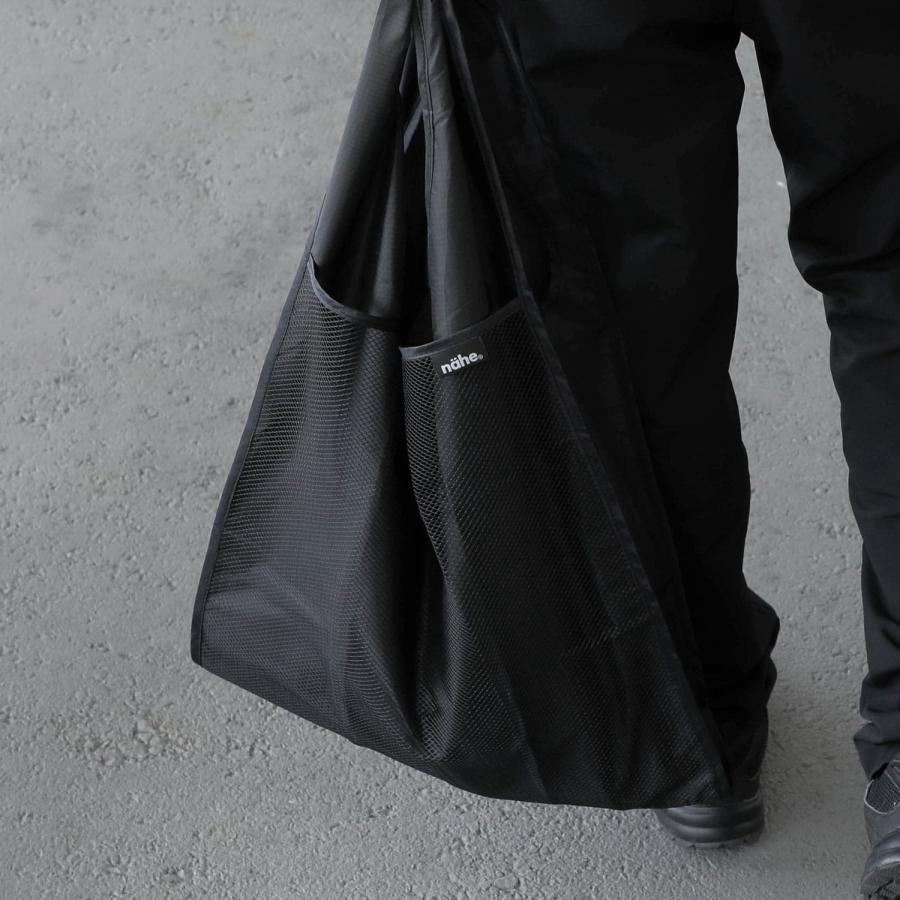 エコバッグ 大容量 折りたたみ nahe ネーエ ショッパー L サブバッグ マルシェバッグ コンパクト 肩掛け メンズ おしゃれ ジム スポーツ 温泉 | nahe | 16