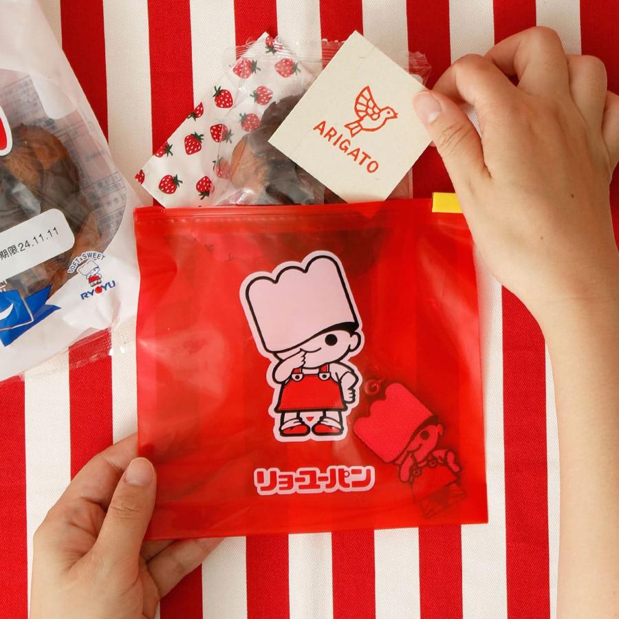 リョーちゃん ジッパーバッグ M ジッパーバッグ マチ付き ジップ袋 ジッパー式ポリ袋 スライドジッパー 小分け袋 ビニール 6枚入り キャラクター | ニューレトロ | 06
