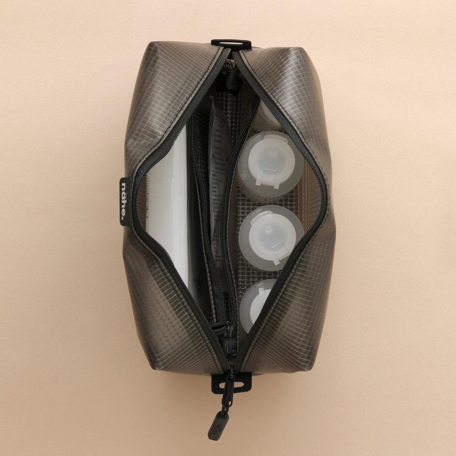 ポーチ / nahe ネーエ ソフトグリッドポーチ L / 半透明 防滴 軽量 ボックス型 バッグインバッグ ガジェットポーチ トラベル アウトドア | nahe | 12