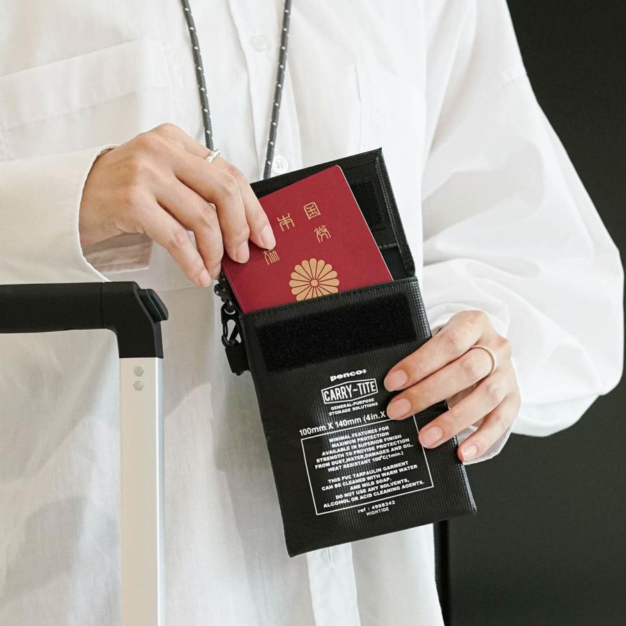 収納 ポーチ ペンコ キャリータイトケースS (Dリング付き) コインケース 財布 カード 小物入れ メンズ レディース 旅行 トラベル パスポート 首下げ ショルダー | HIGHTIDE | 26