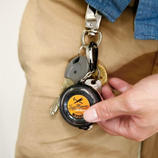 メジャー テープメジャー 1.5m 巻尺 キーホルダー カラビナ 携帯 持ち運び 軽量 コンパクト ハイタイド | HIGHTIDE | 10