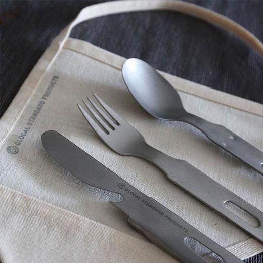 グローカルスタンダードプロダクツ GLOCAL STANDARD PRODUCTS TSUBAME CAMP 3pcs ツバメ キャンプ 3ピースセット アウトドア キャンプ カトラリー | HIGHTIDE | 07