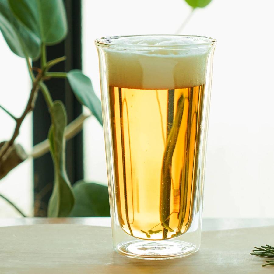 二重構造 KINTO CAST ダブルウォール ビールグラス 保温 保冷 コップ 食器 カップ ガラス 電子レンジ対応 食洗機対応 おしゃれ ギフト | KINTO