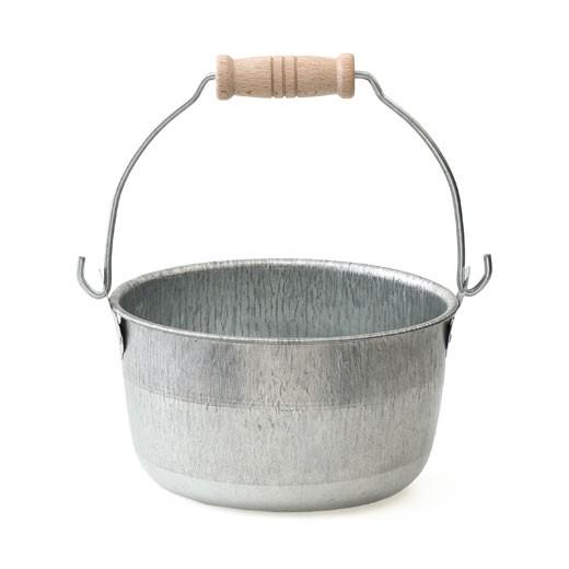 松野屋 トタン豆バケツ 小 ばけつ トタン 小さめ 収納 レトロ 日本製 掃除 キャンプ アウトドア 防災グッズ 洗車 ガーデニング 鉢カバー プランターカバー | 