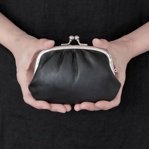 がま口財布 松野屋 牛革親子がま口 かわいい レディース 本革 がまくち 財布 小銭入れ レトロ コインケース 口金 ミニ コンパクト ウォレット | ブランド登録なし