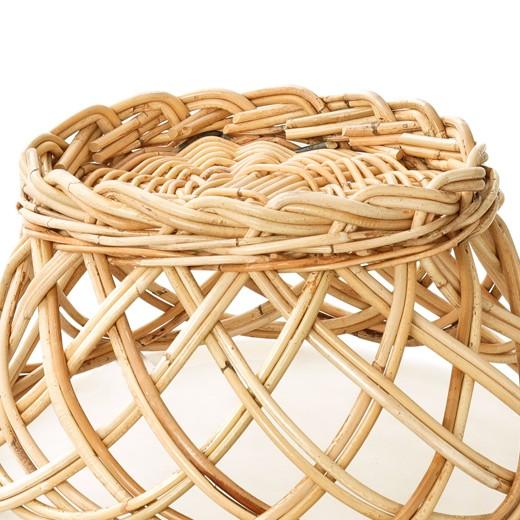 松野屋 ラタン脱衣かご バスケット 籐 整理 収納 インテリア ディスプレイ レトロ スリッパ入れ かご 手編み おしゃれ ランドリーバスケット | ブランド登録なし | 03