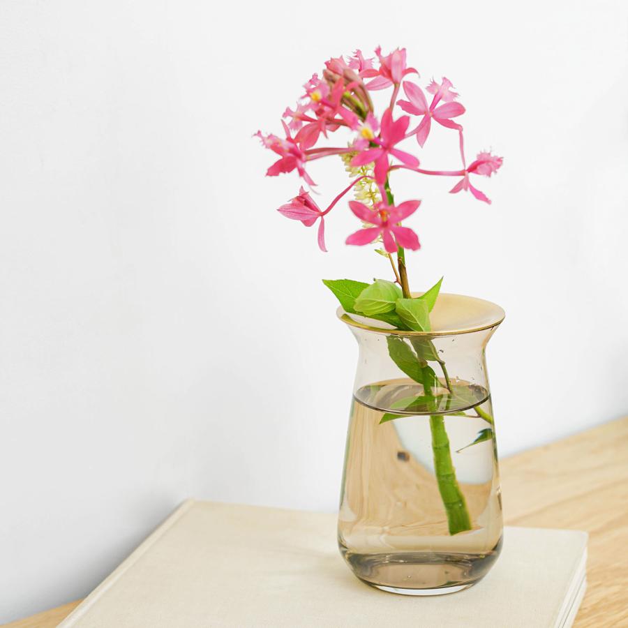 フラワーベース 花瓶 KINTO LUNA ベース 80x130mm 一輪挿し 多肉植物 水耕栽培 ガラス 花器 北欧 おしゃれ ギフト シンプル 花 植物 球根 栽培 母の日 花以外 | KINTO