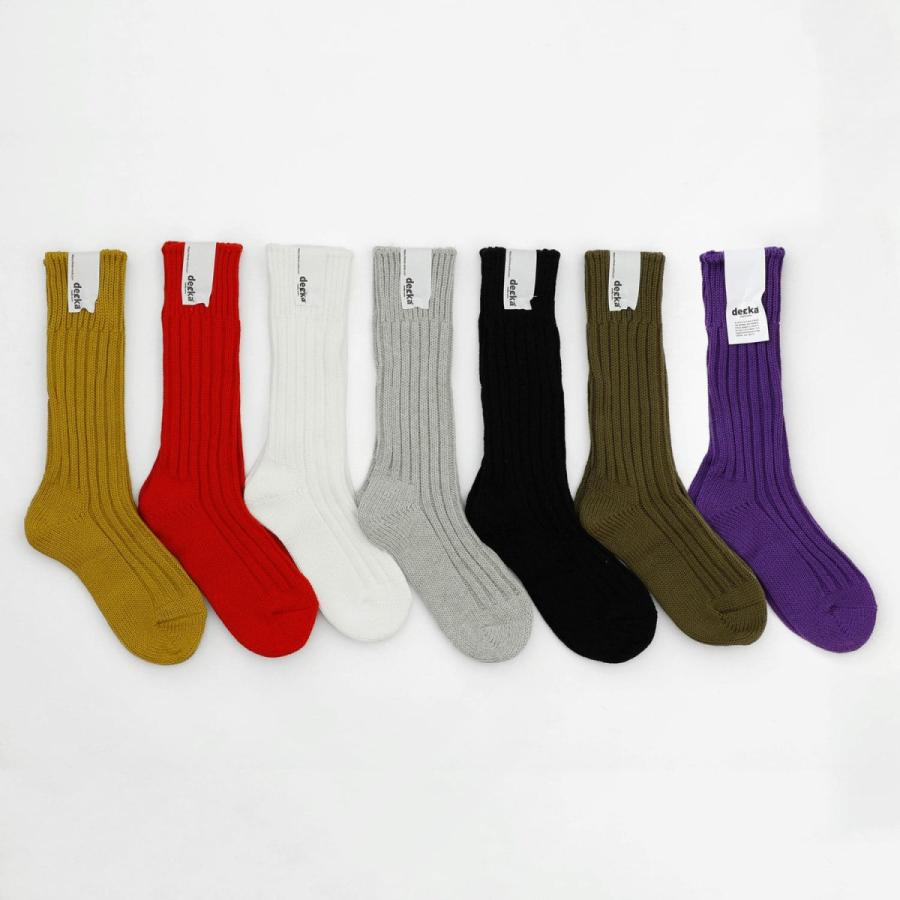 秋冬 靴下 ソックス レディース 厚手 decka Quality socks デカ クォリティソックス Cased Heavy Weight Plain Socks コットン 無地 日本製 ギフト | decka Quality socks | 17