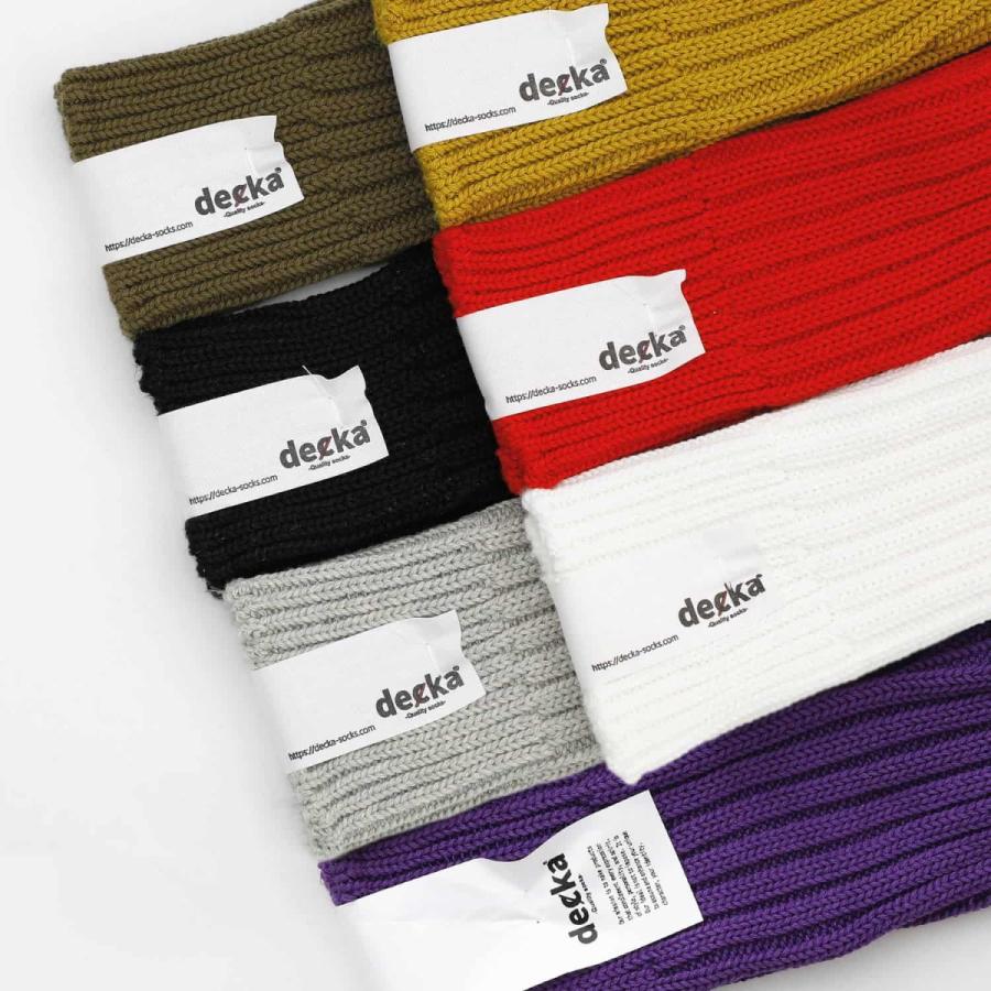秋冬 靴下 ソックス レディース 厚手 decka Quality socks デカ クォリティソックス Cased Heavy Weight Plain Socks コットン 無地 日本製 ギフト | decka Quality socks | 16