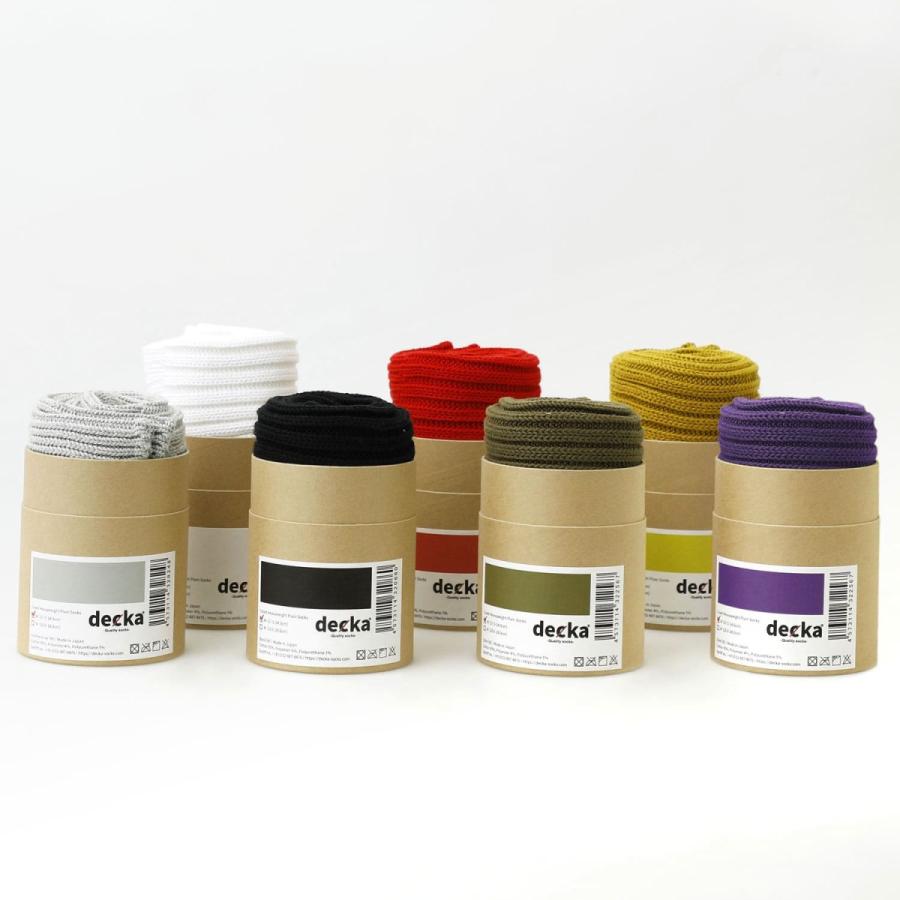 秋冬 靴下 ソックス メンズ 厚手 decka Quality socks デカ クォリティソックス Cased Heavy Weight Plain Socks プチギフト 日本製 コットン 無地 | decka Quality socks | 18