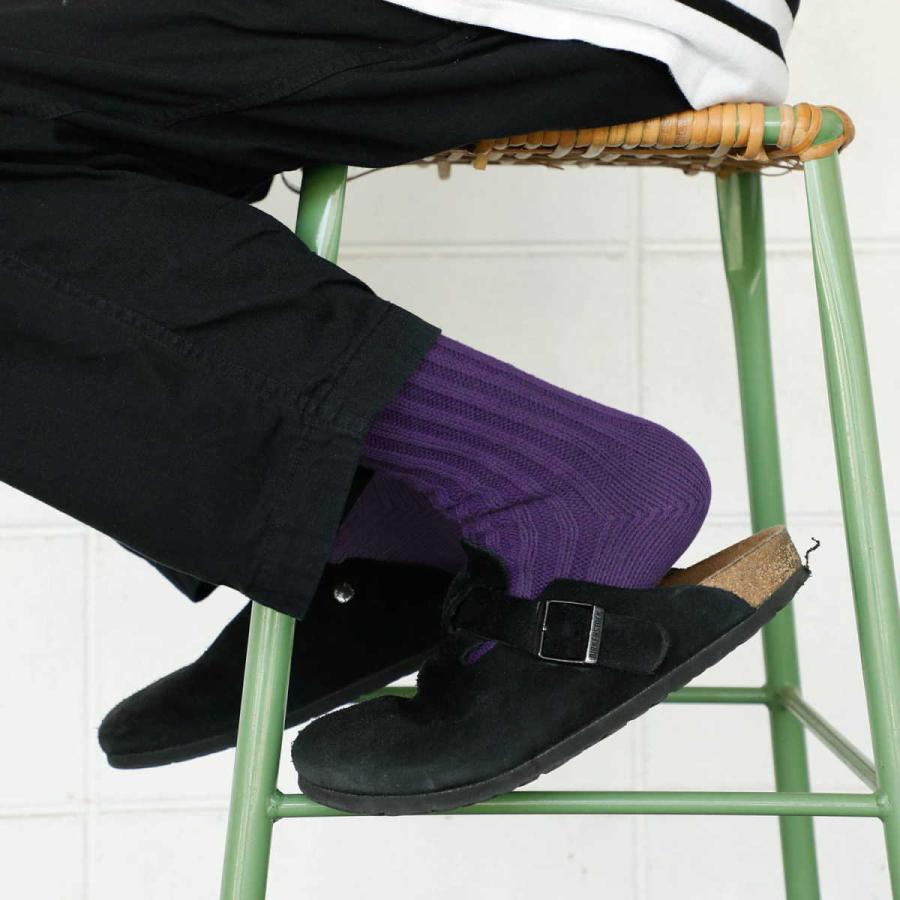 秋冬 靴下 ソックス メンズ 厚手 decka Quality socks デカ クォリティソックス Cased Heavy Weight Plain Socks プチギフト 日本製 コットン 無地 | decka Quality socks | 19