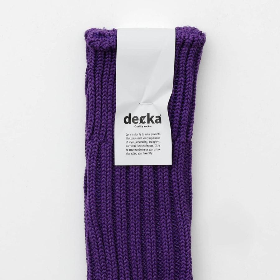 秋冬 靴下 ソックス メンズ 厚手 decka Quality socks デカ クォリティソックス Cased Heavy Weight Plain Socks プチギフト 日本製 コットン 無地 | decka Quality socks | 10