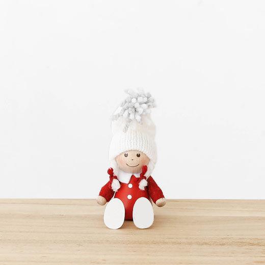 NORDIKA nisse ノルディカ ニッセ 人形 ぺたんこ座りの女の子 クリスマス オブジェ 飾り 木製 北欧 雑貨 置物 プレゼント ギフト | ブランド登録なし | 02