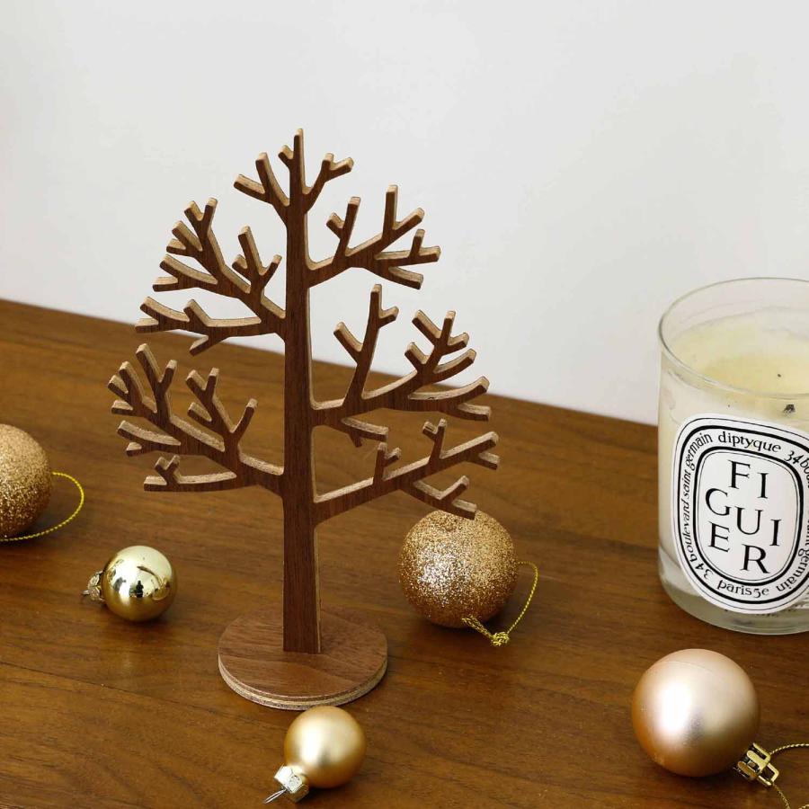 木製 オブジェ ウッドツリー ウォールナットS クリスマス 置物 飾り クリスマスツリー 卓上 アクセサリー 収納 雑貨 かわいい 北欧 日本製 ミニ 冬飾り | ブランド登録なし | 02