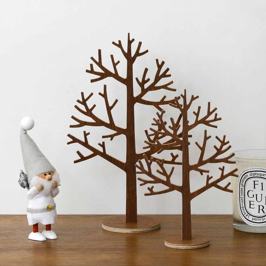 木製 オブジェ ウッドツリー ウォールナットM クリスマス 置物 飾り クリスマスツリー 卓上 アクセサリー 収納 雑貨 かわいい 北欧 日本製 ミニ 冬飾り | ブランド登録なし | 02