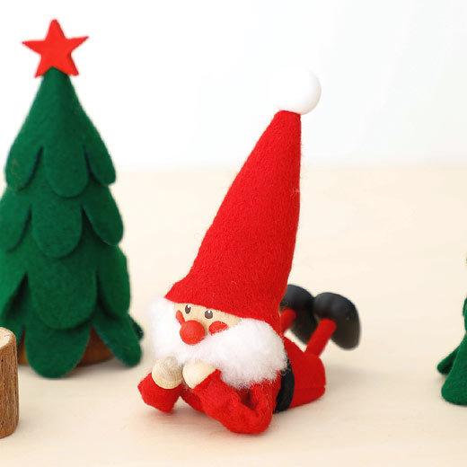 NORDIKA nisse ノルディカ ニッセ 寝転がるサンタ（赤） サンタ サンタクロース クリスマス オブジェ 飾り 木製 北欧 雑貨 置物 プレゼント ギフト NRD120648 | ブランド登録なし