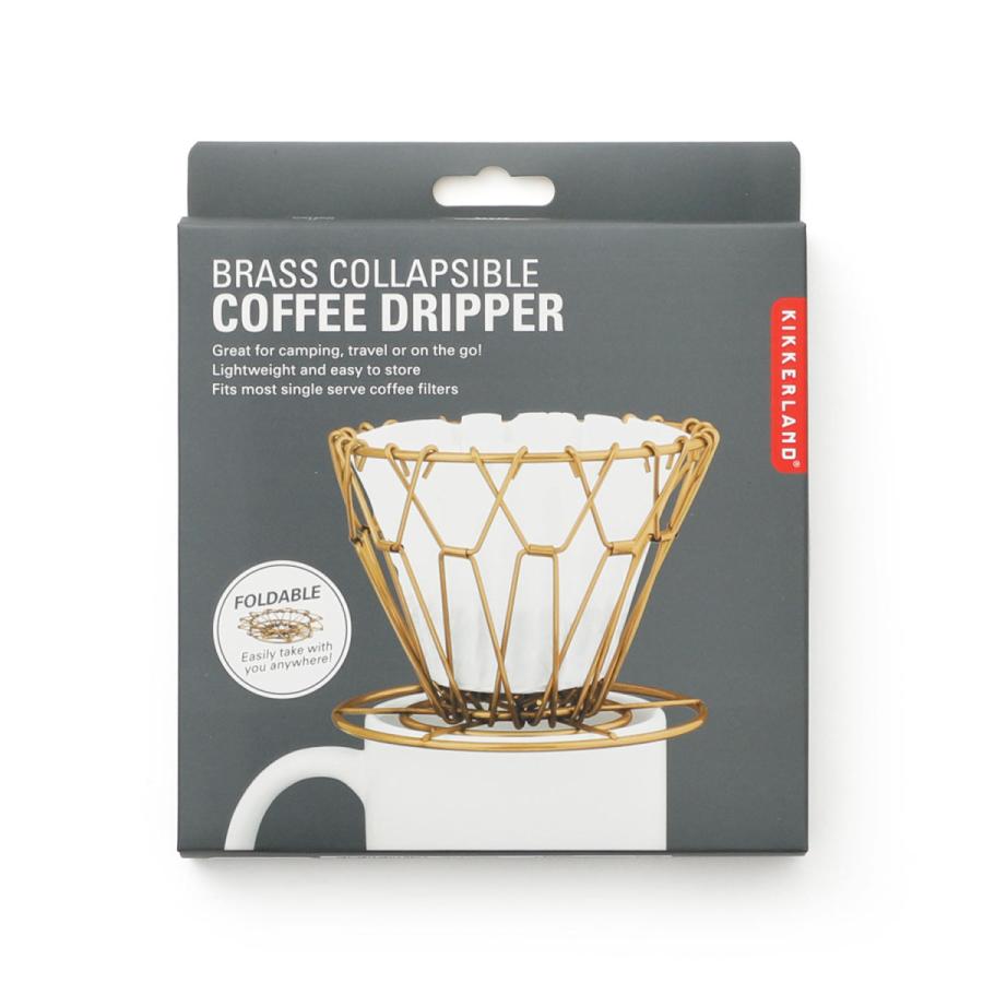 Kikkerland キッカーランド Brass Collapsible Coffee Dripper ブラスコラプシブルコーヒードリッパー 折りたたみ コンパクト 持ち運び キャンプ アウトドア | KIKKERLAND | 02