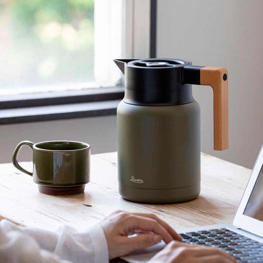 保温・保冷ジャグ 魔法瓶 卓上ポット RIVERS リバーズ THERMO JUG KEAT サーモジャグ キート 1200 ポット ステンレス製 おしゃれ アウトドア キャンプ ギフト | RIVERS | 16