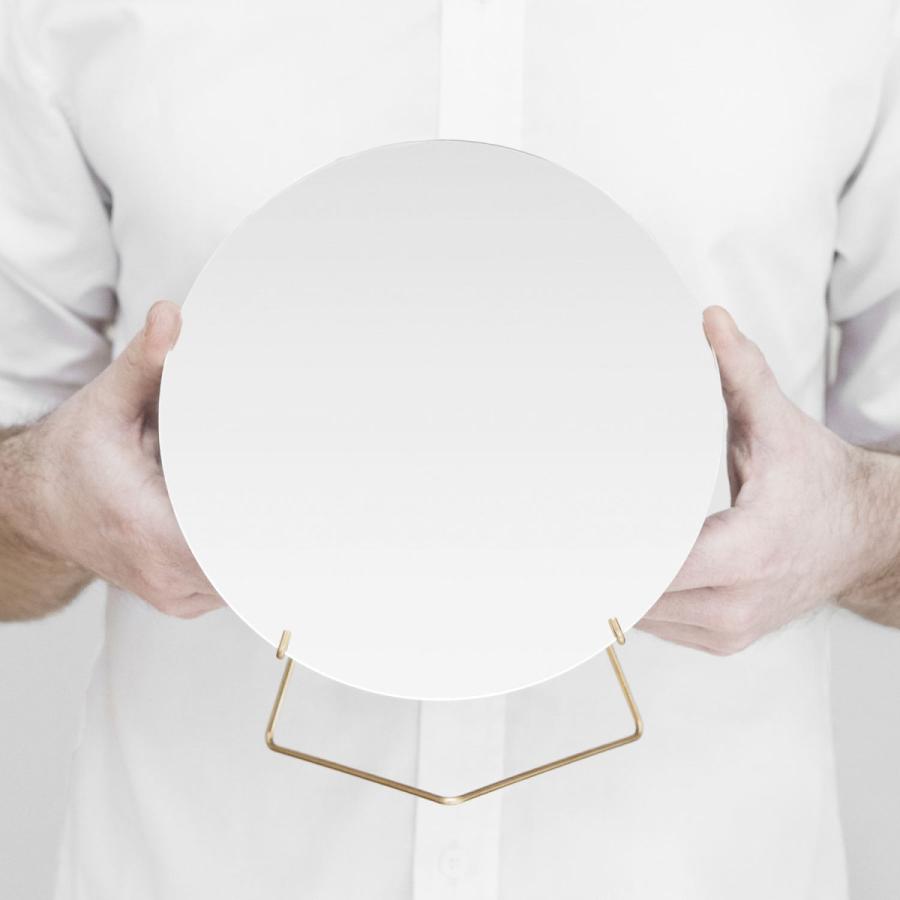 MOEBE ムーベ スタンディングミラー φ20cm 卓上ミラー スタンドミラー 卓上 北欧 STANDING MIRROR 鏡 円形 真鍮 ブラス ブラック | MOEBE | 08