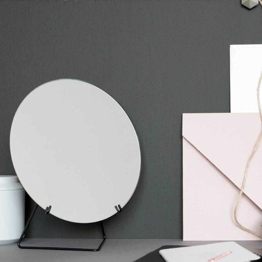 MOEBE ムーベ スタンディングミラー φ20cm 卓上ミラー スタンドミラー 卓上 北欧 STANDING MIRROR 鏡 円形 真鍮 ブラス ブラック | MOEBE | 09