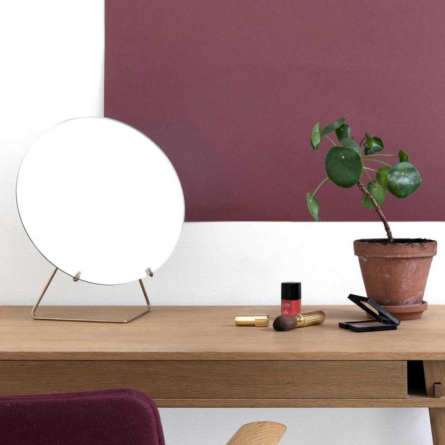 MOEBE ムーベ スタンディングミラー φ20cm 卓上ミラー スタンドミラー 卓上 北欧 STANDING MIRROR 鏡 円形 真鍮 ブラス ブラック | MOEBE | 10