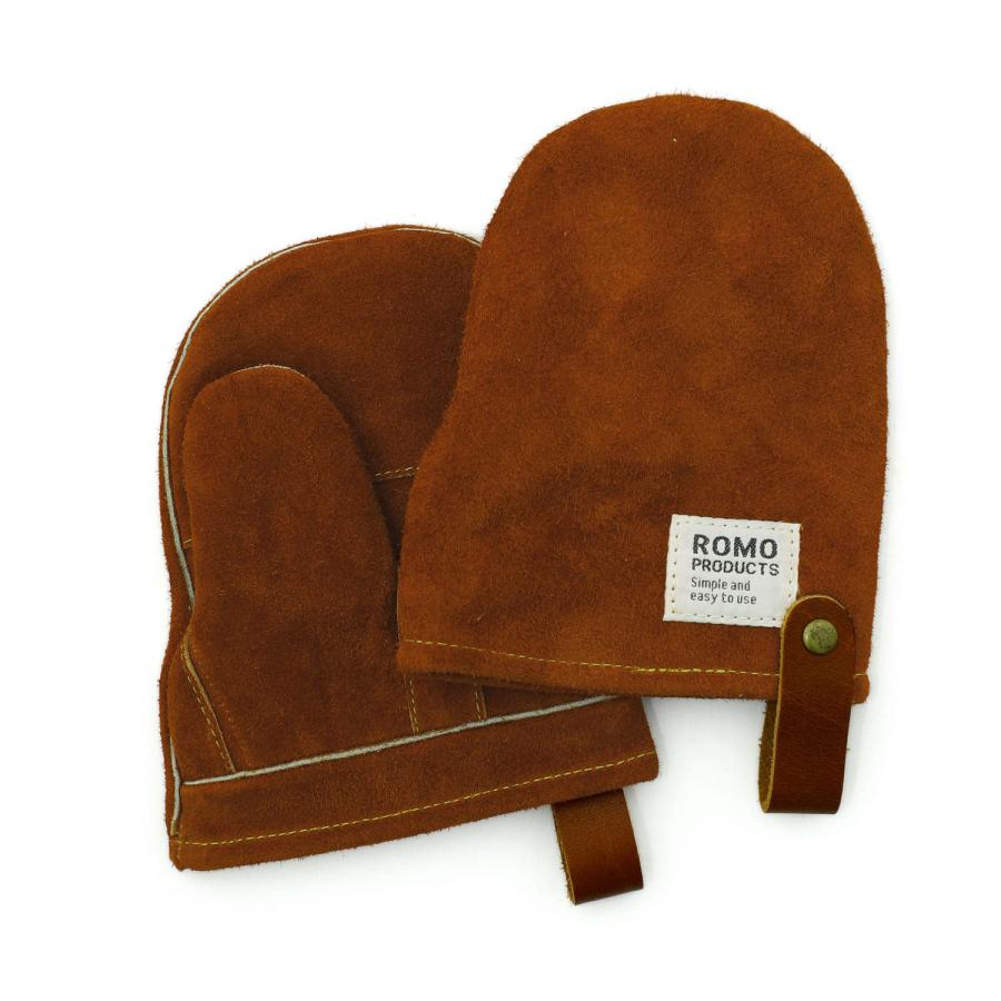 Leather mittens レザーミトン (S) 鍋つかみ 両手セット ミトン 牛革 手袋 牛革 キャンプ 料理 キッチン ミトン romo ロモ | romo | 03