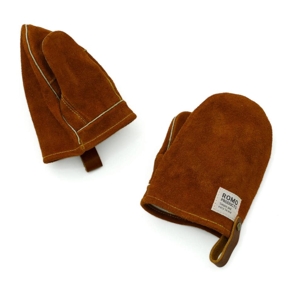Leather mittens レザーミトン (S) 鍋つかみ 両手セット ミトン 牛革 手袋 牛革 キャンプ 料理 キッチン ミトン romo ロモ | romo | 04