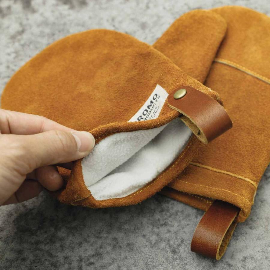 Leather mittens レザーミトン (S) 鍋つかみ 両手セット ミトン 牛革 手袋 牛革 キャンプ 料理 キッチン ミトン romo ロモ | romo | 11
