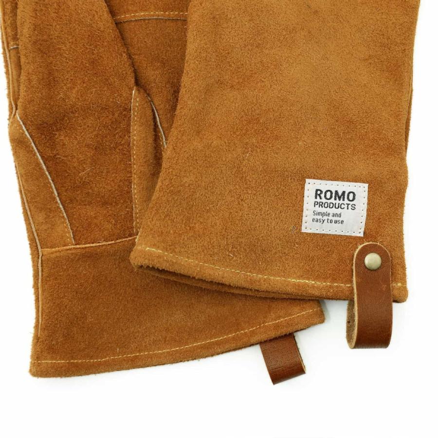 Leather mittens レザーミトン (M) 鍋つかみ 両手セット ミトン 牛革 手袋 牛革 キャンプ 料理 キッチン ミトン romo ロモ | romo | 05