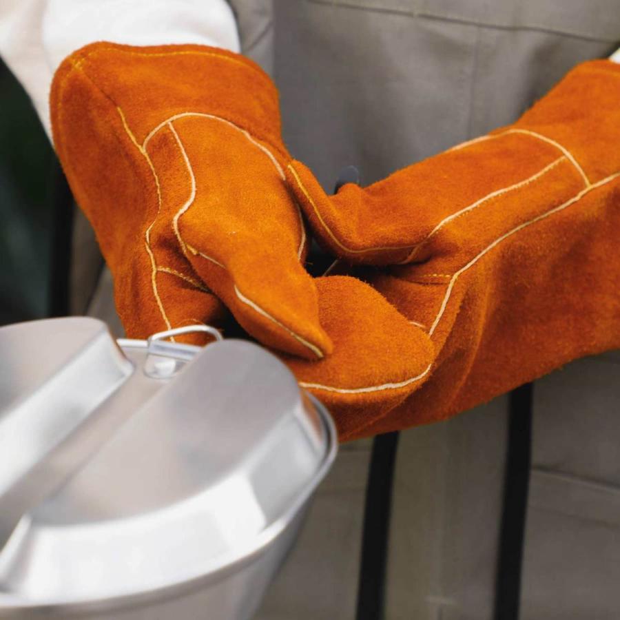 Leather mittens レザーミトン (M) 鍋つかみ 両手セット ミトン 牛革 手袋 牛革 キャンプ 料理 キッチン ミトン romo ロモ | romo | 11
