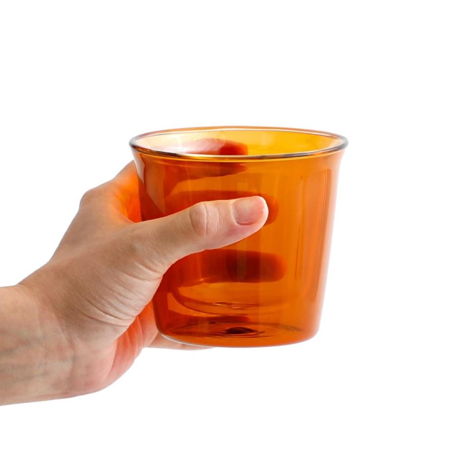KINTO キントー CAST AMBER ダブルウォールグラス 250ml キャスト アンバー セピア 耐熱ガラス グラス タンブラー 食洗器対応 電子レンジ対応 二重構造 ギフト | KINTO | 03