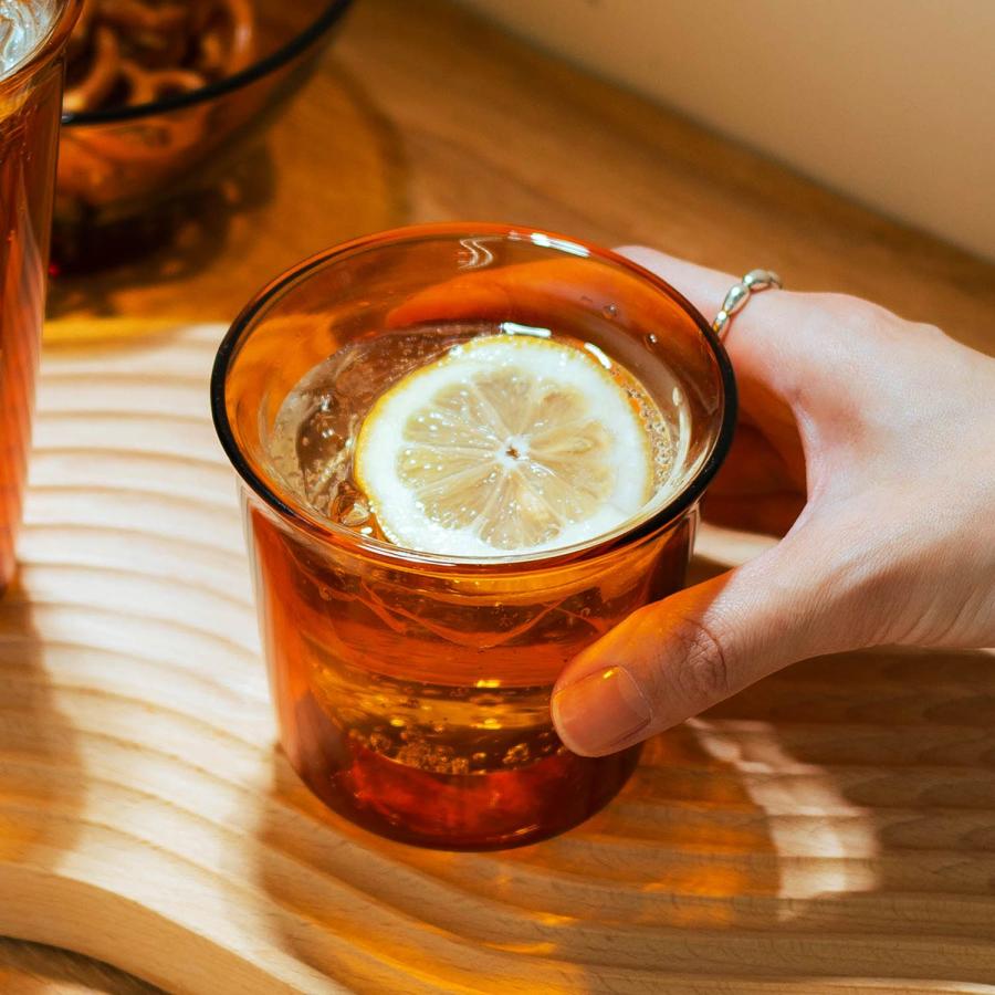 KINTO キントー CAST AMBER ダブルウォールグラス 250ml キャスト アンバー セピア 耐熱ガラス グラス タンブラー 食洗器対応 電子レンジ対応 二重構造 ギフト | KINTO | 07