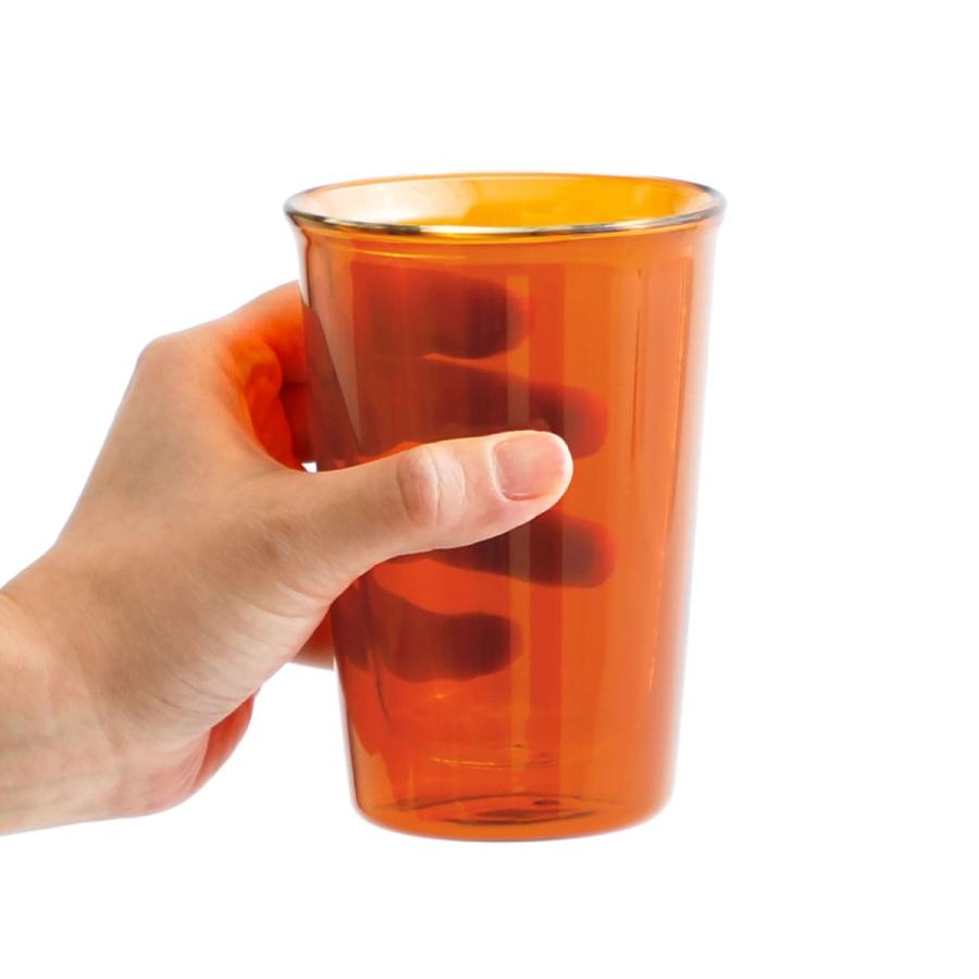 KINTO キントー CAST AMBER ダブルウォールグラス 290ml キャスト アンバー セピア 耐熱ガラス グラス タンブラー 食洗器対応 電子レンジ対応 二重構造 ギフト | KINTO | 03