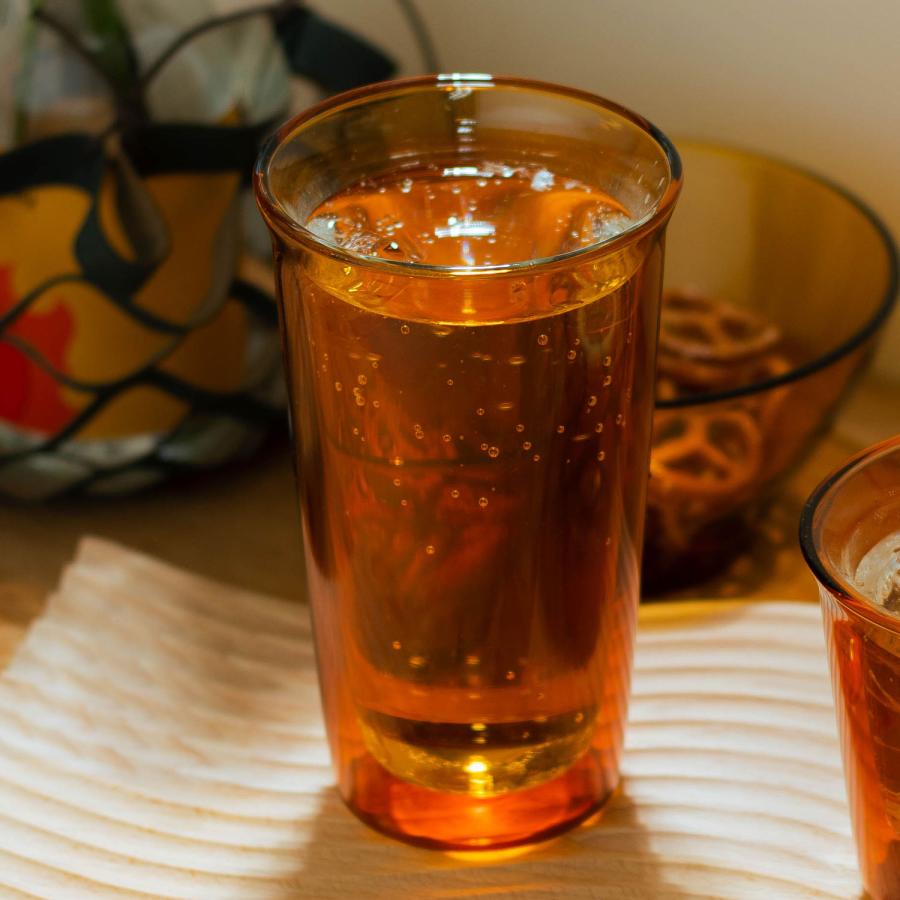 KINTO キントー CAST AMBER ダブルウォールグラス 340ml キャスト アンバー セピア 耐熱ガラス グラス タンブラー 食洗器対応 電子レンジ対応 二重構造 ギフト | KINTO