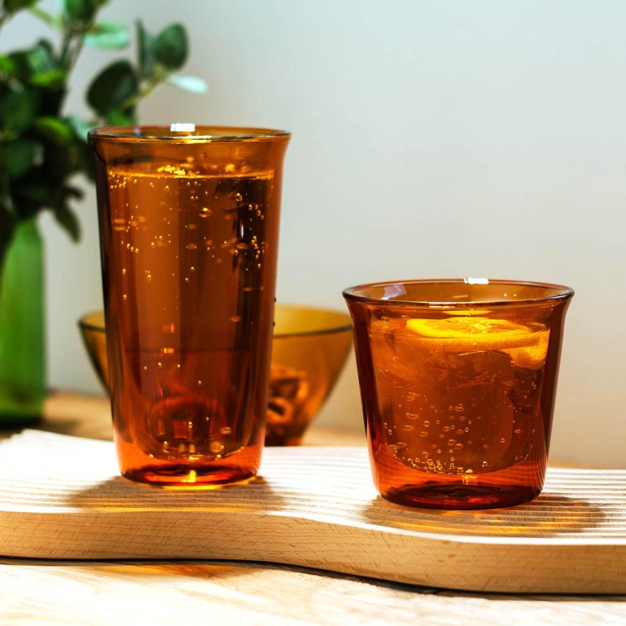 KINTO キントー CAST AMBER ダブルウォールグラス 340ml キャスト アンバー セピア 耐熱ガラス グラス タンブラー 食洗器対応 電子レンジ対応 二重構造 ギフト | KINTO | 03