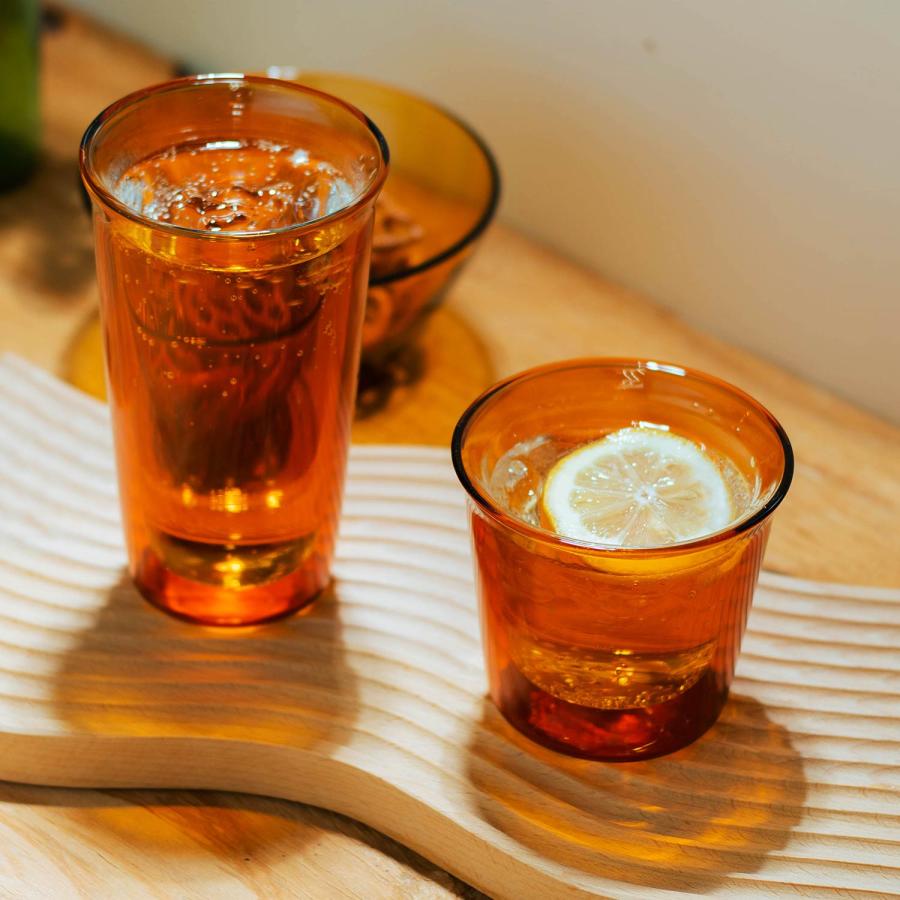 KINTO キントー CAST AMBER ダブルウォールグラス 340ml キャスト アンバー セピア 耐熱ガラス グラス タンブラー 食洗器対応 電子レンジ対応 二重構造 ギフト | KINTO | 02