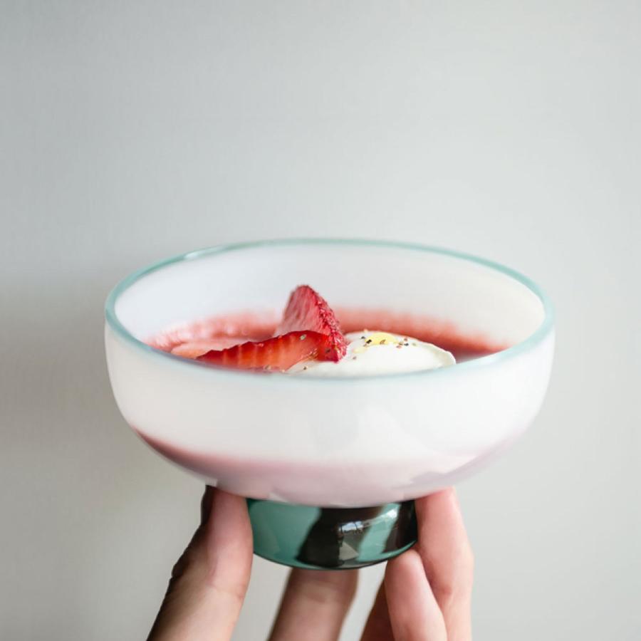 amabro アマブロ SNOW BOWL スノーボウル  デザートボウル 耐熱ガラス 食器 ガラス レンジ対応 レトロ ボウル スープ サラダ アクセサリー入れ　デザートカップ | amabro | 13