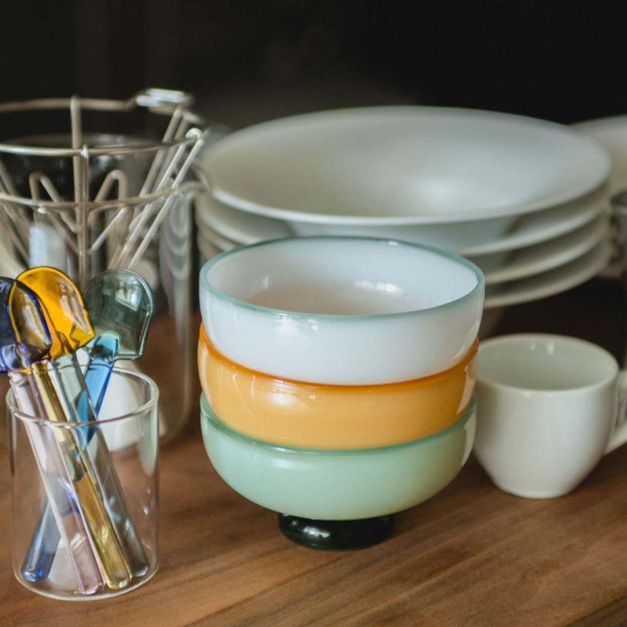 amabro アマブロ SNOW BOWL スノーボウル  デザートボウル 耐熱ガラス 食器 ガラス レンジ対応 レトロ ボウル スープ サラダ アクセサリー入れ　デザートカップ | amabro | 17