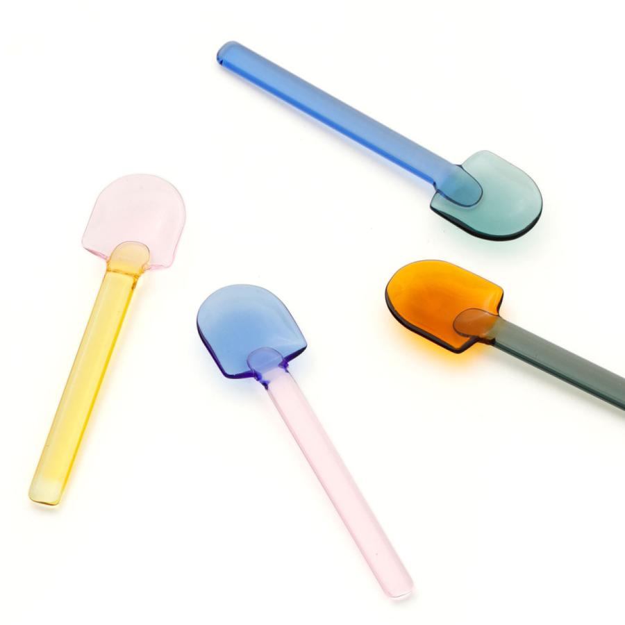 amabro アマブロ SNOW SHOVEL スノーシャベル アイスクリームスプーン スプーン ガラス ミニスプーン ティースプーン カトラリー デザートスプーン ミルクガラス | amabro