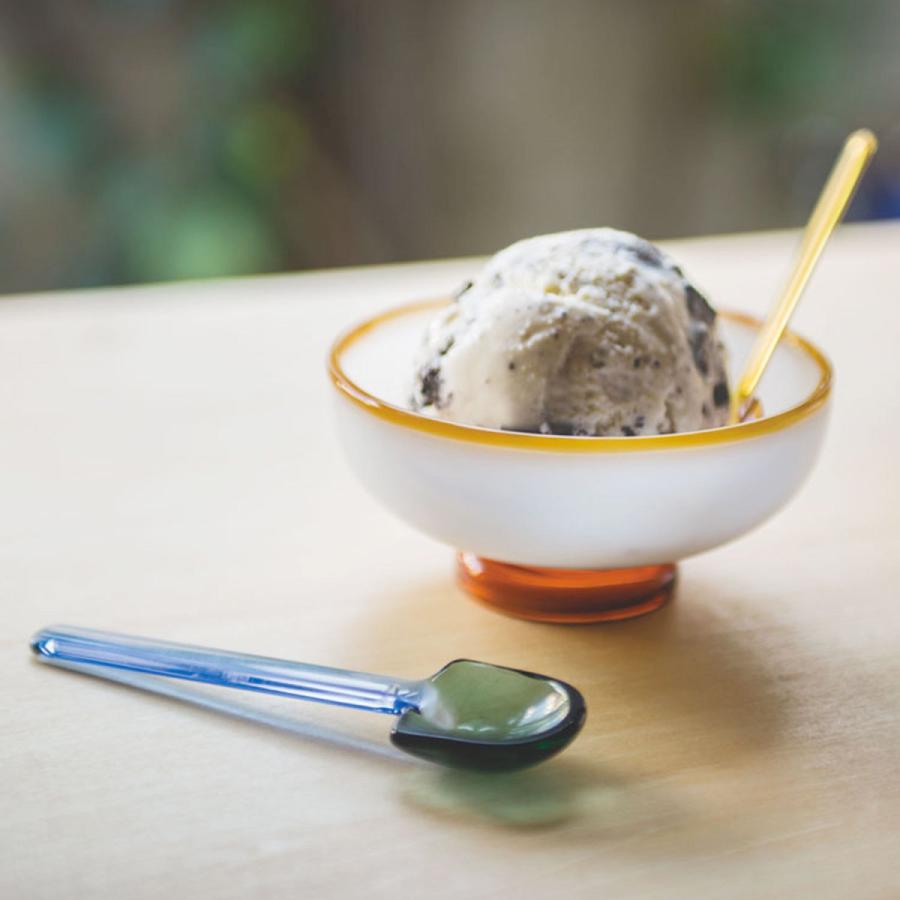 amabro アマブロ SNOW SHOVEL スノーシャベル アイスクリームスプーン スプーン ガラス ミニスプーン ティースプーン カトラリー デザートスプーン ミルクガラス | amabro | 12