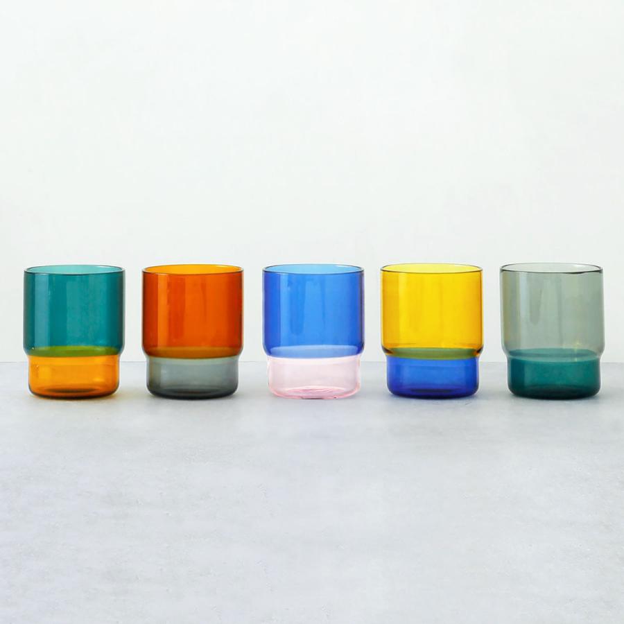amabro アマブロ TWOTONE STACKING CUP ツートーン スタッキング カップ 業務用グラス バイカラー スタッキング ガラス製 コップ 耐熱ガラス おしゃれ ギフト | amabro | 07